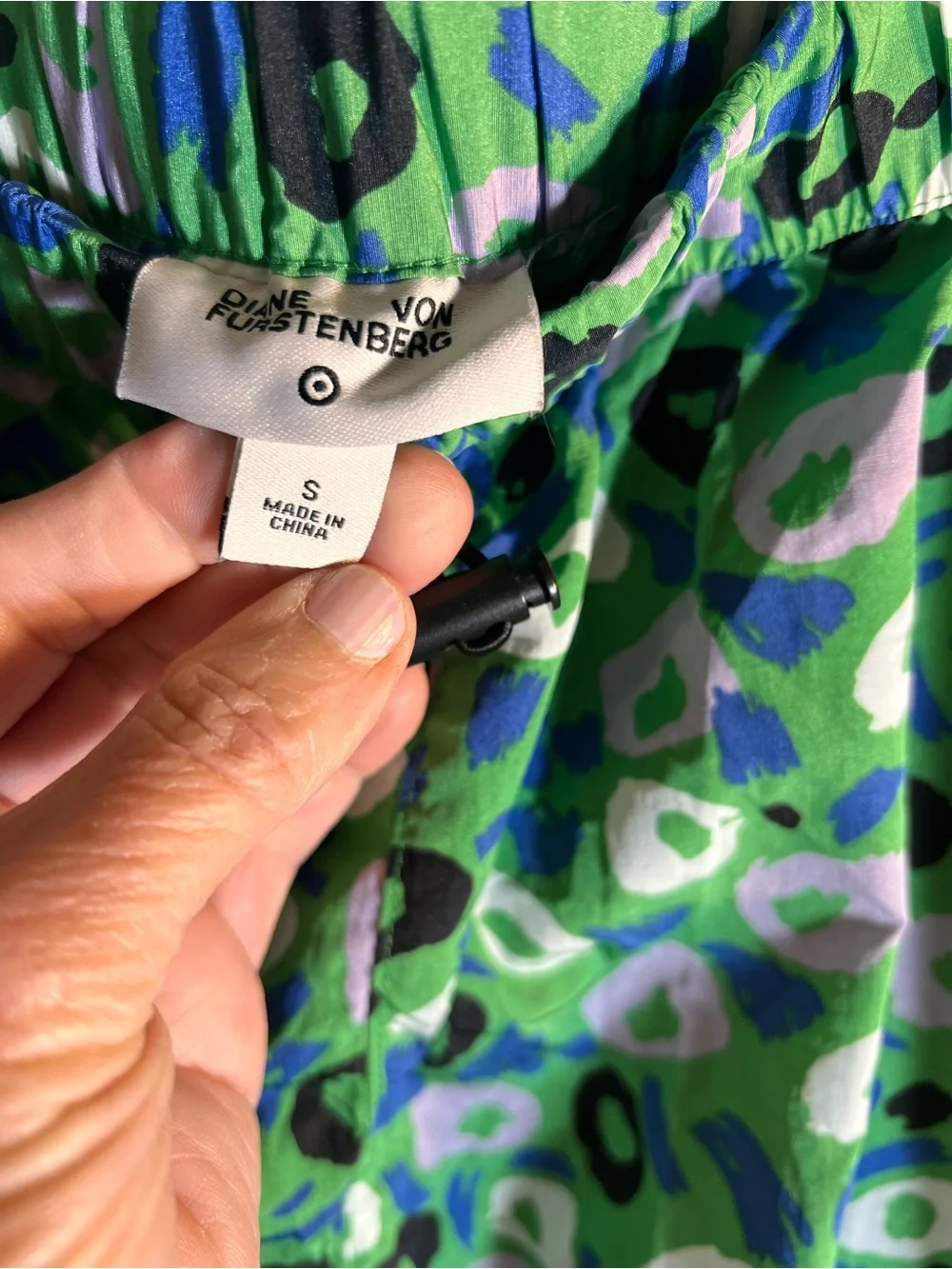 Diane Von Furstenberg Green Purple Floral balloon cargo barrel joggers Y2K S